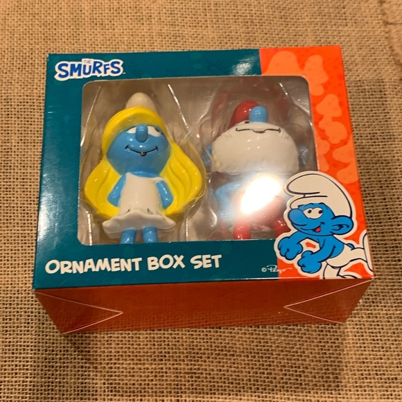 The Smurfs Ornament Box Papa Smurf & Smurfette Set - Picture 2 of 8